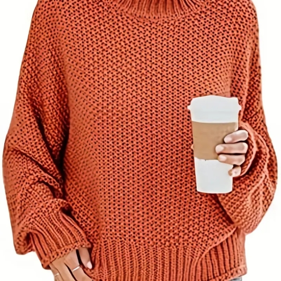 🆕️ Turtleneck Loose Oversized Chunky Knitted Sweater - Picture 5 of 6